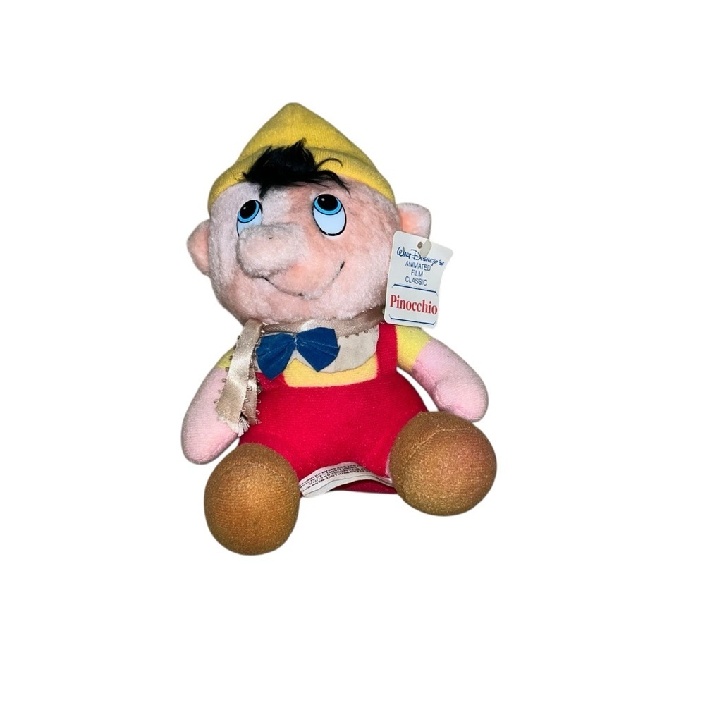 Disney Pinocchio Plush Toy nwt new vintage retro 80s 7”